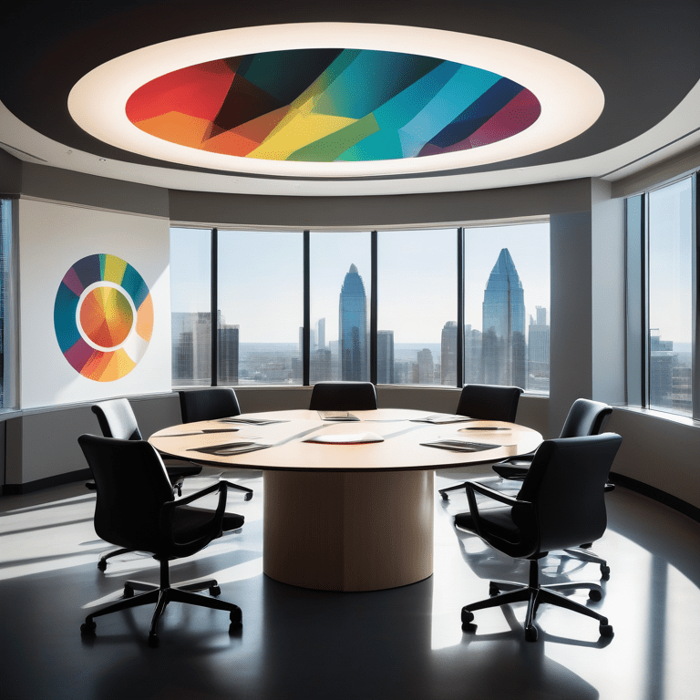 boardroom that displays brand marketing vs content marketing