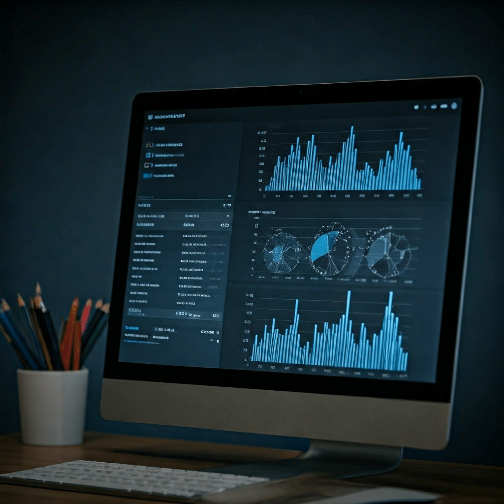 SEO analytics on computer screen