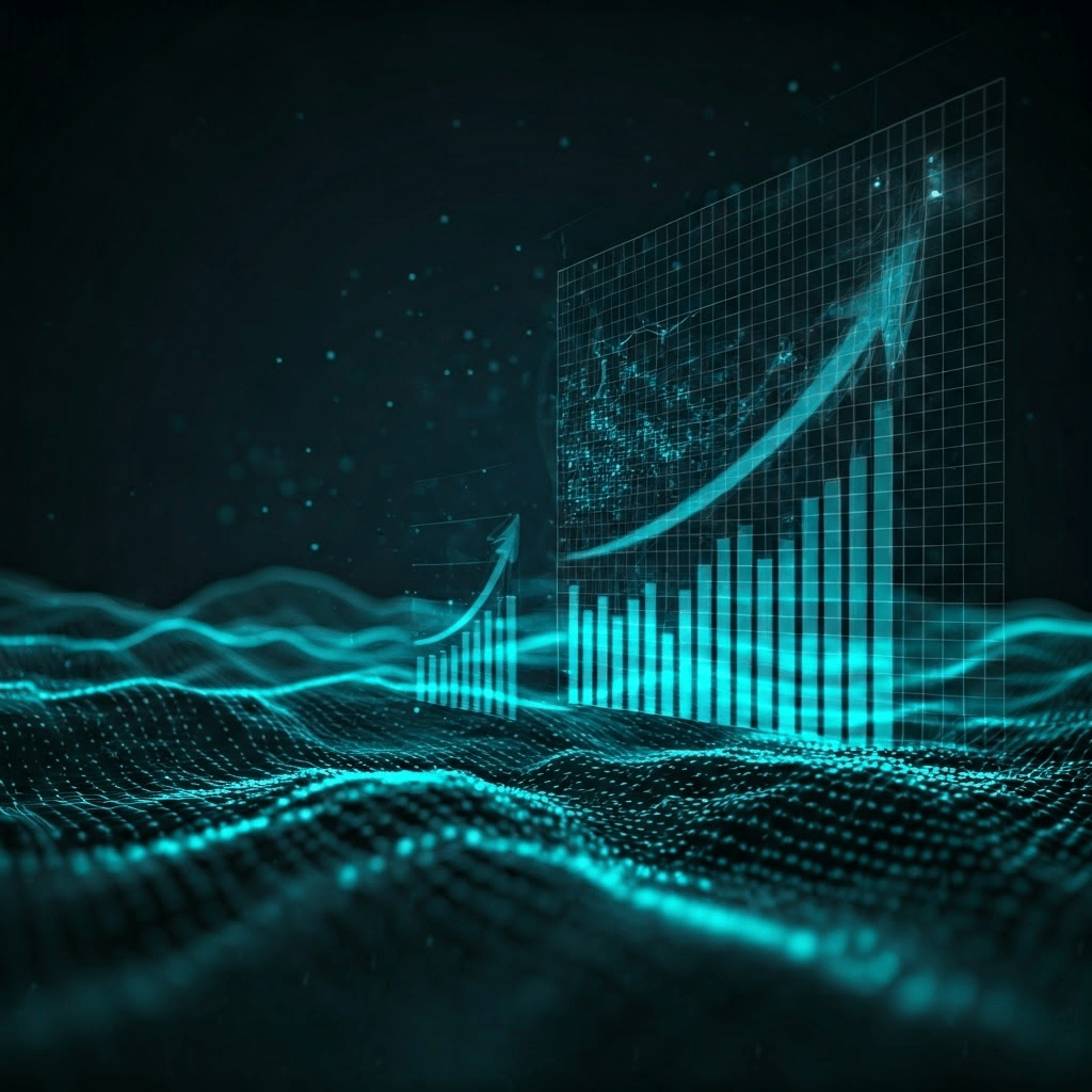 Abstract organic SEO growth representation